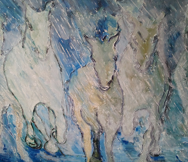 Rain horses
